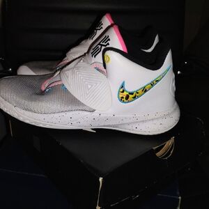 Nike Kyrie Basketball Shoes - White, Gray, and Pink